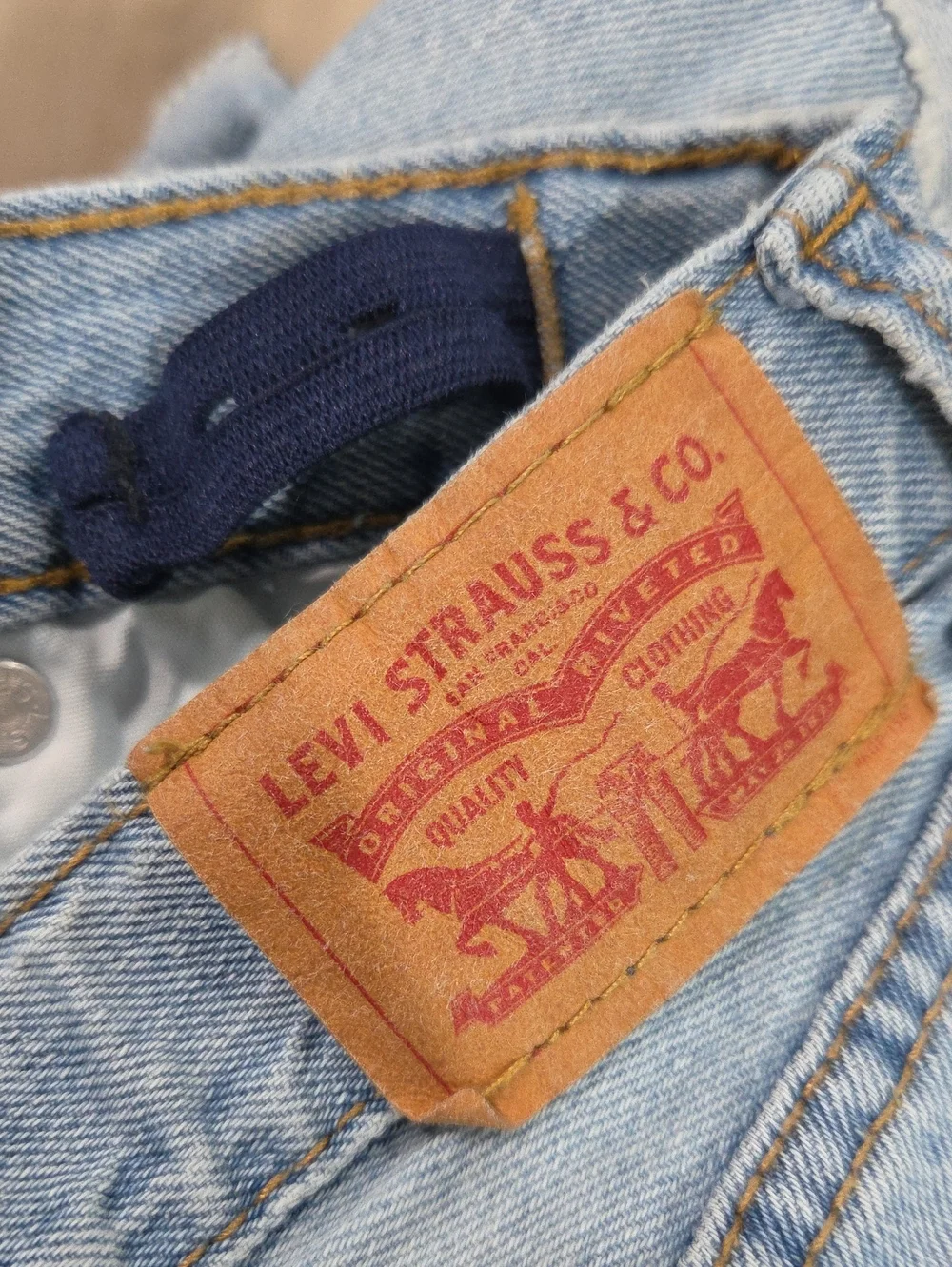 •Levi's• Little Girls Cut Off Blue Jean Shorts